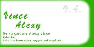 vince alexy business card